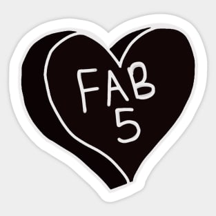 Fab 5 Sticker